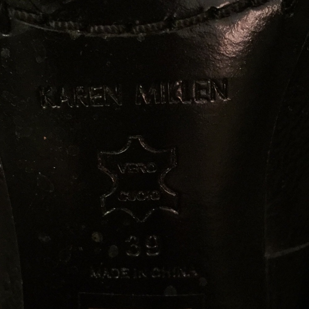 KAREN MILLEN BLACK PATENT - Picture 5 of 7
